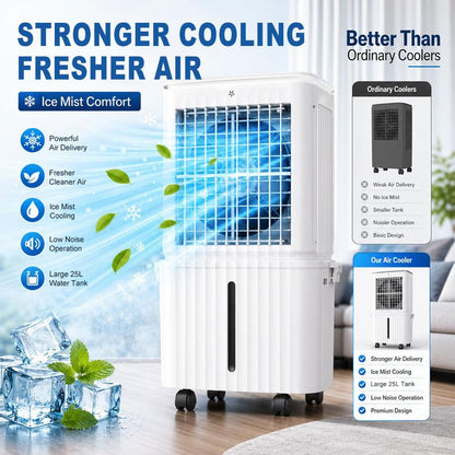 Large Ultra Quiet Portable Tank Air Cooler