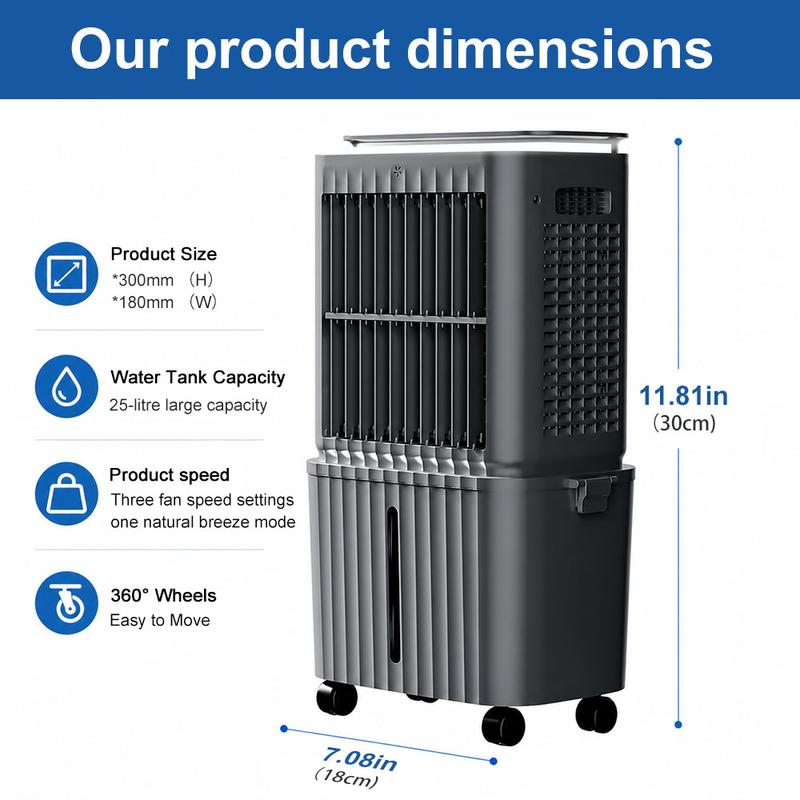 Large Ultra Quiet Portable Tank Air Cooler